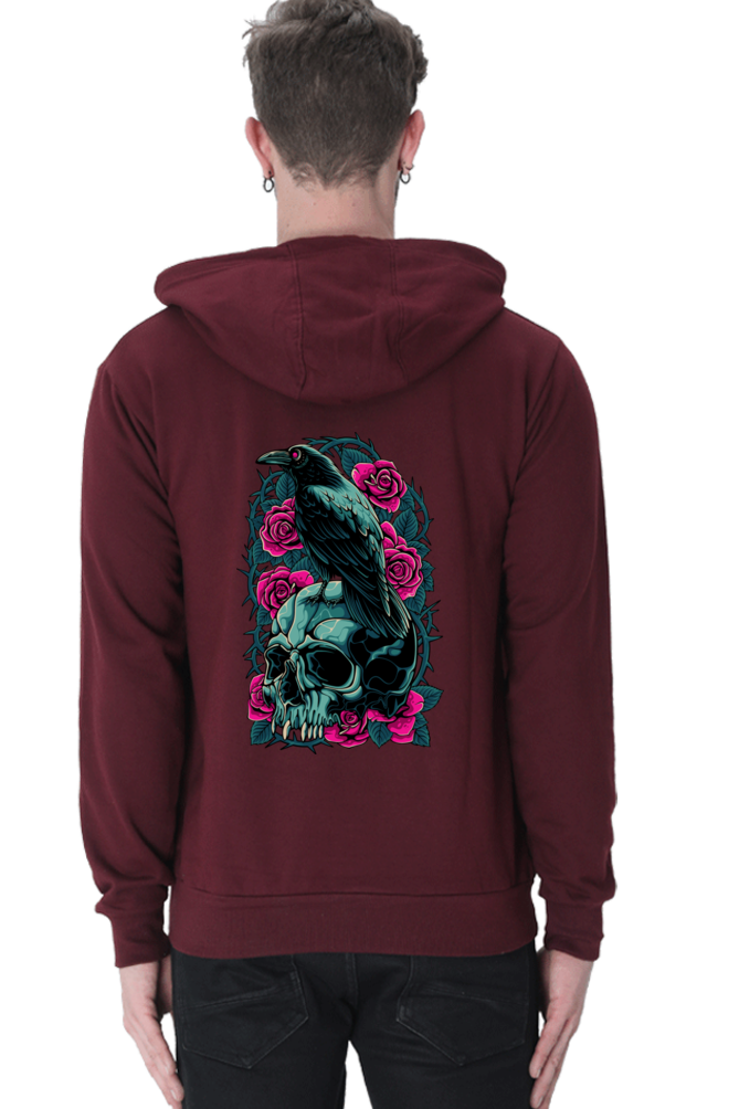 Raven Skull Roses Sweatshirt