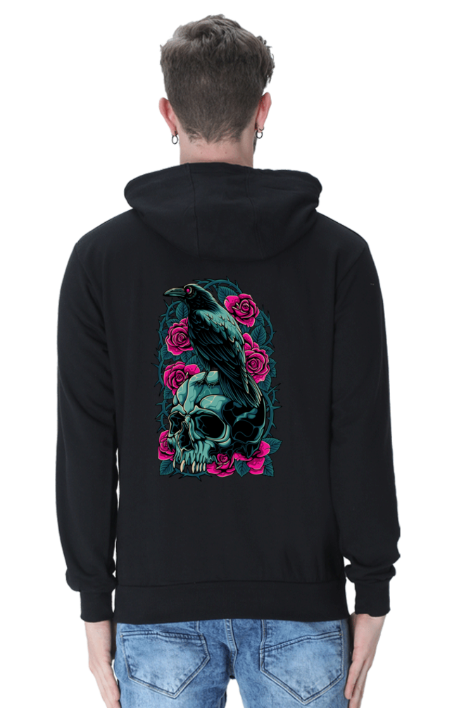 Raven Skull Roses Sweatshirt